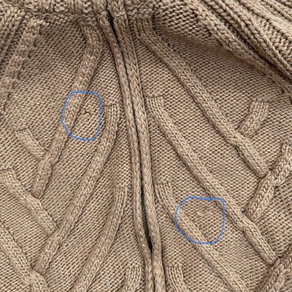 Pendleton Women’s 100% Merino Wool Full Zip Sweater Jacket | XL Tan / Brown - Picture 5 of 6